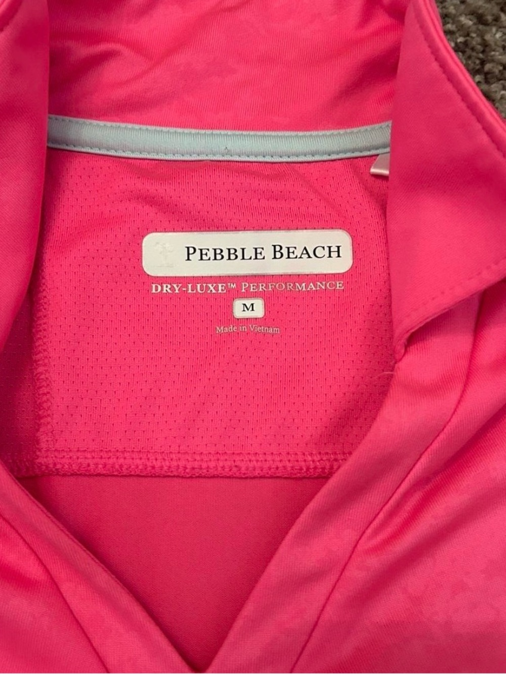 Pebble Beach Hot Pink Dry-Luxe Performance Polo